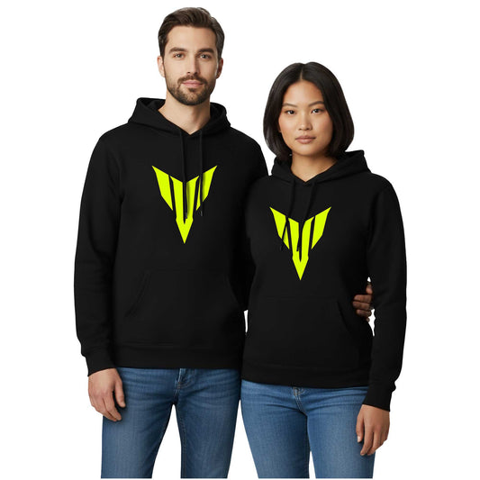 Yamaha Neon Logo Sevgili Çift Siyah Kapşonlu Sweatshirt Hoodie