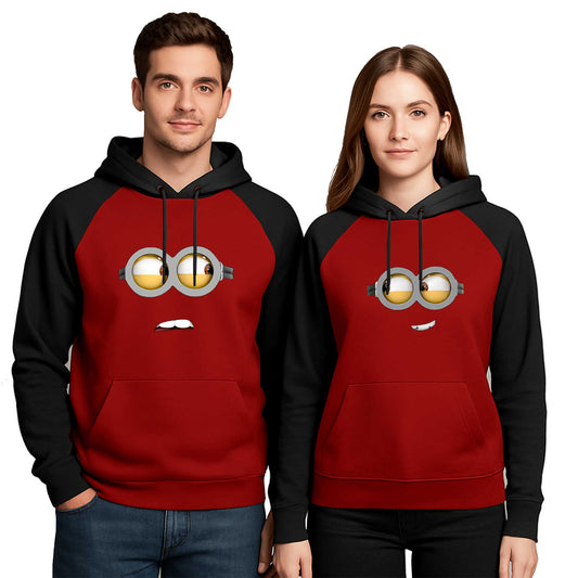 Minion Sevgili Çift Renkli Kapşonlu Sweatshirt Hoodie