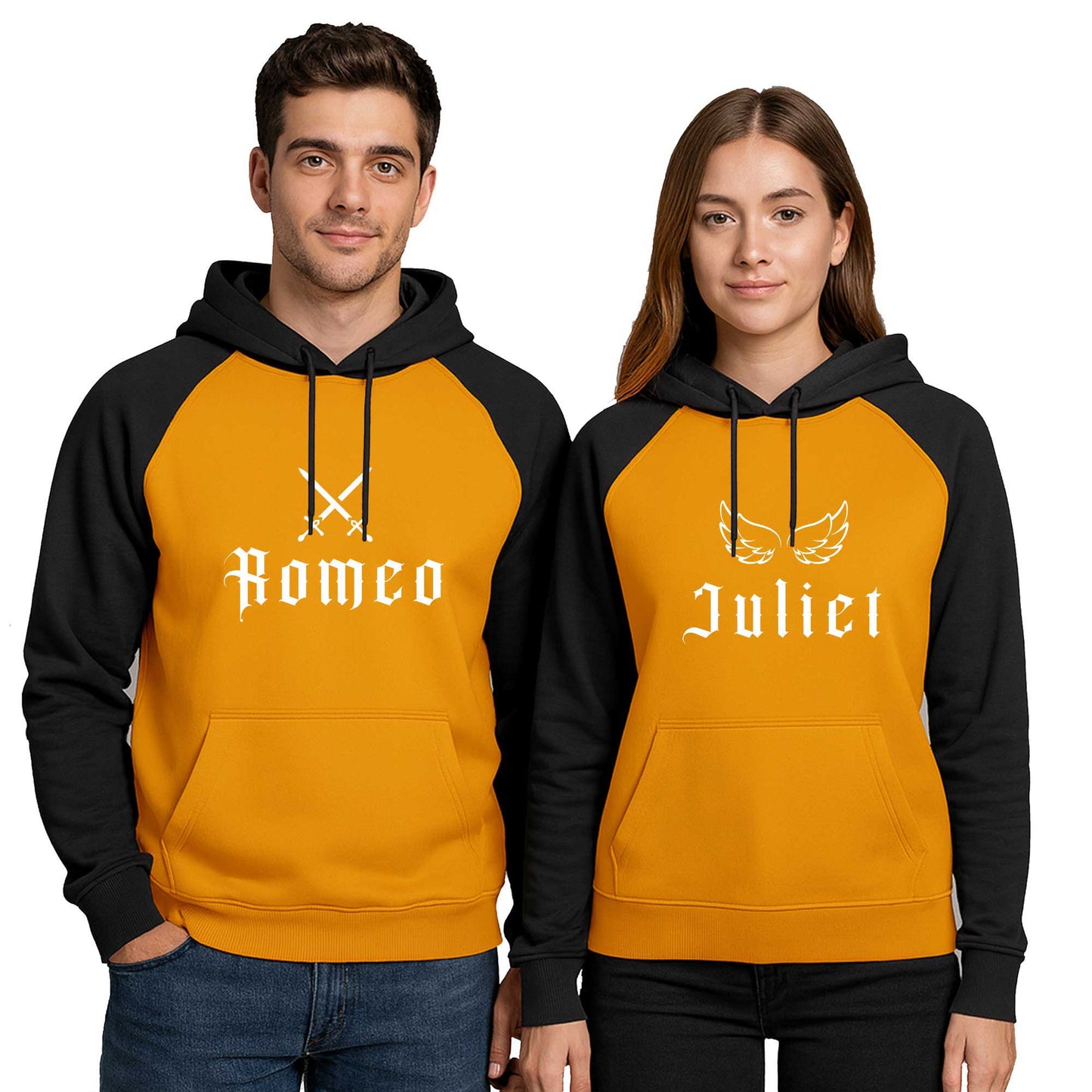Romeo Juliet Sevgili Çift Renkli Kapşonlu Sweatshirt Hoodie