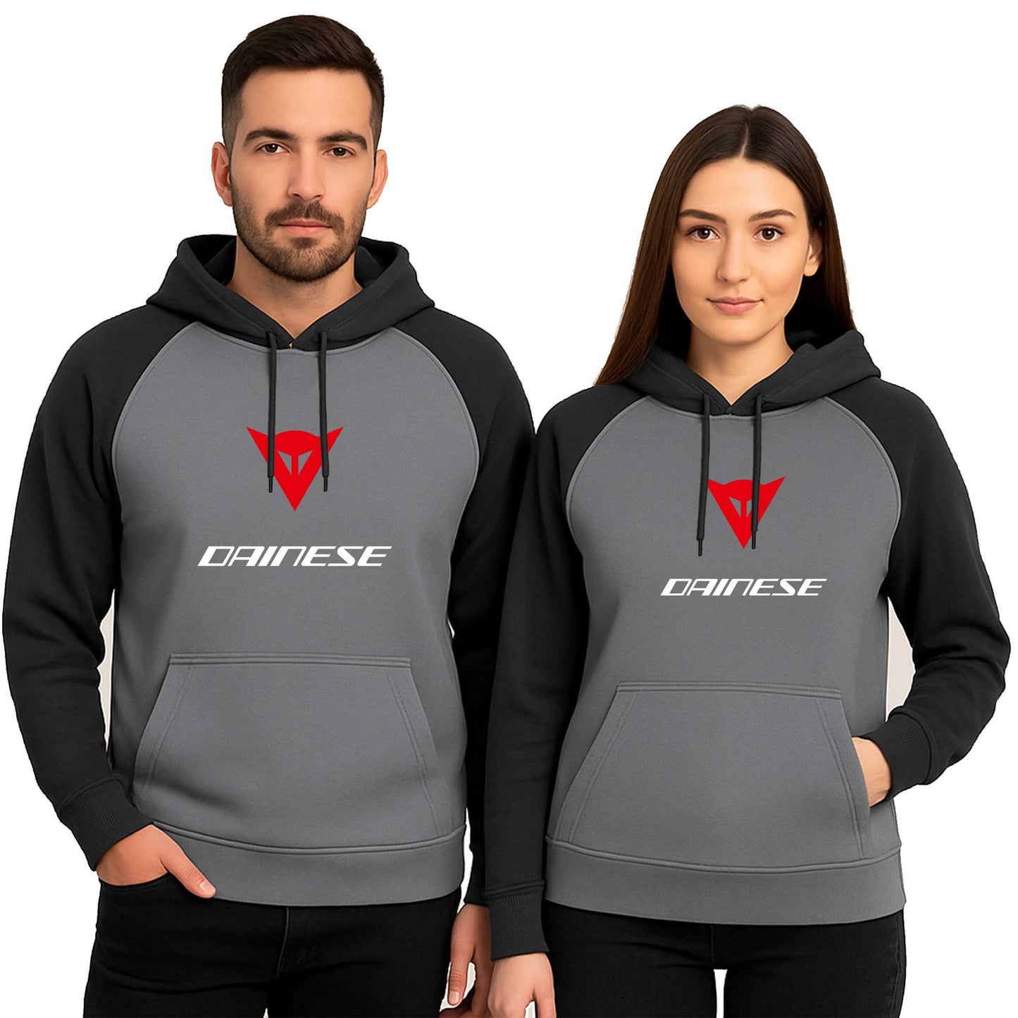 Dainese Motosiklet Sevgili Çift Renkli Kapşonlu Sweatshirt Hoodie