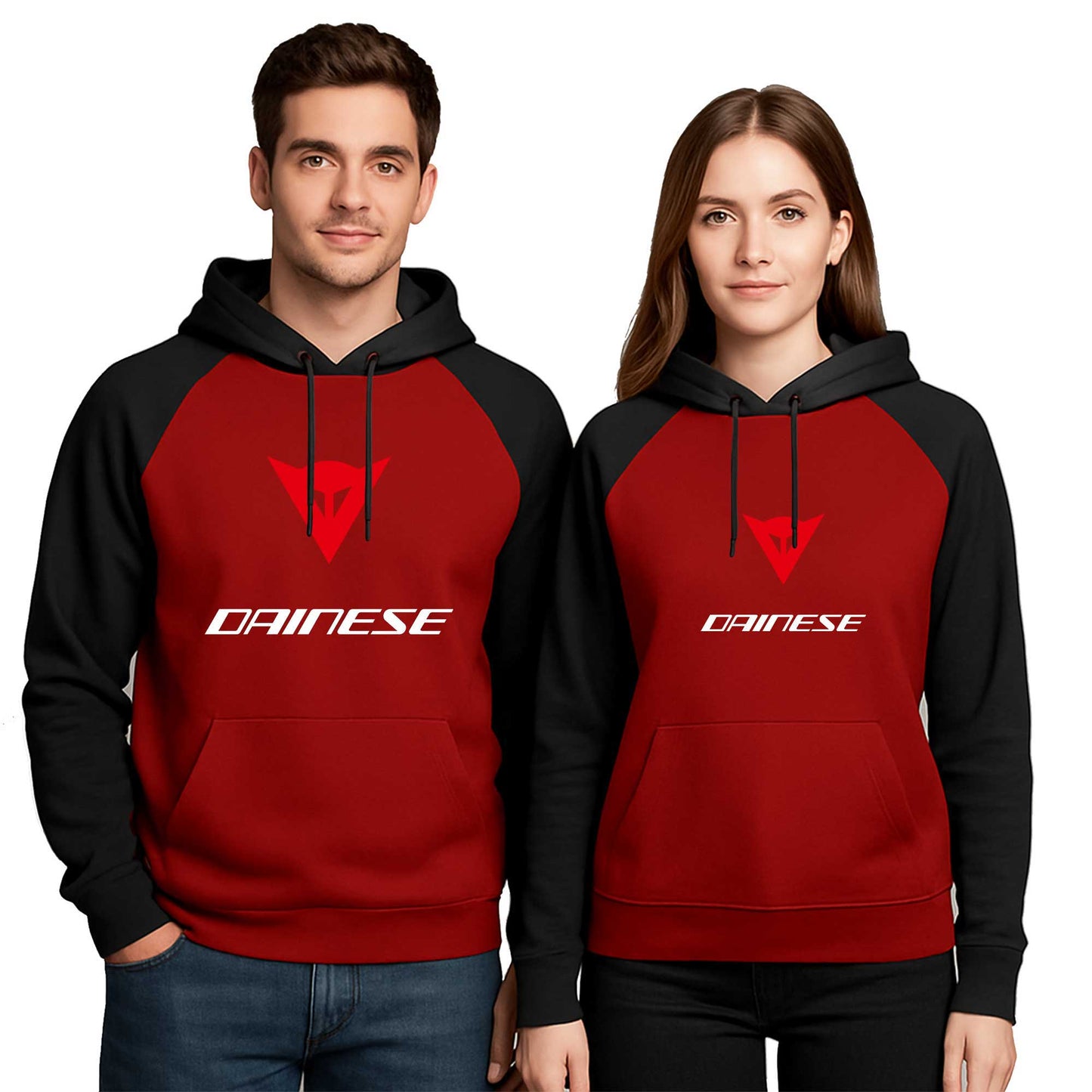 Dainese Motosiklet Sevgili Çift Renkli Kapşonlu Sweatshirt Hoodie
