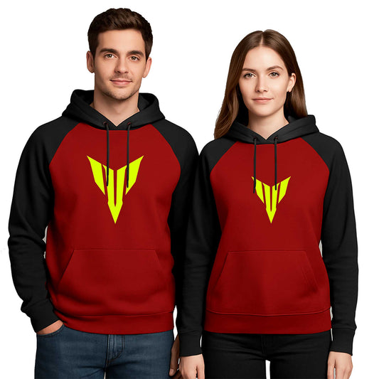 Yamaha Neon Logo Sevgili Çift Renkli Kapşonlu Sweatshirt Hoodie