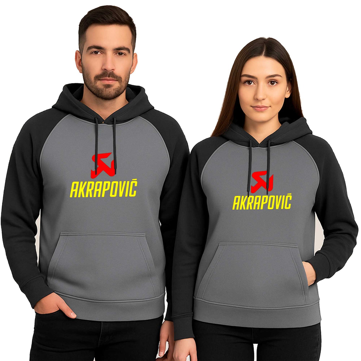 Akrapovic Sevgili Çift Renkli Kapşonlu Sweatshirt Hoodie