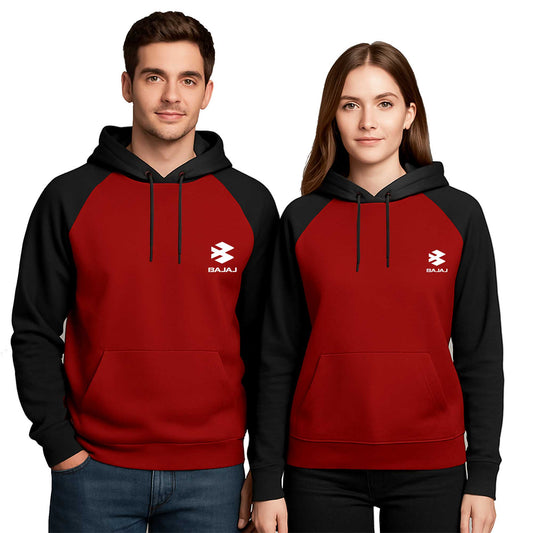 Bajaj White Logo Sevgili Çift Renkli Kapşonlu Sweatshirt Hoodie
