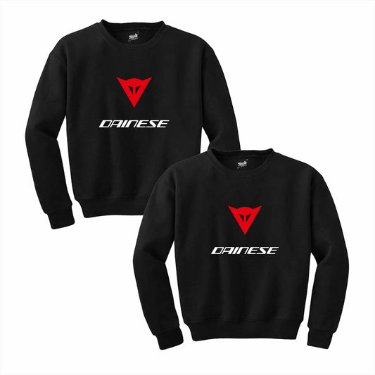 Dainese Motosiklet Sevgili Çift Siyah Sweatshirt