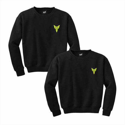 Yamaha Neon Logo Sevgili Çift Siyah Sweatshirt