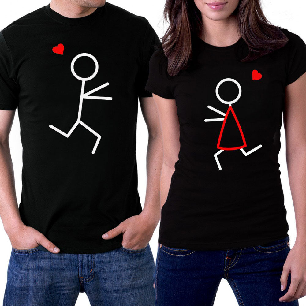 Cin Ali & Cin Ayşe Sevgili Çift Siyah Tişört