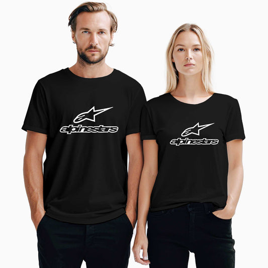 Alpinestars Logo Text Sevgili Çift Siyah Tişört