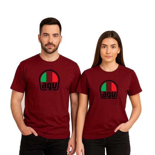 AGV Logo Sevgili Çift Renkli Tişört
