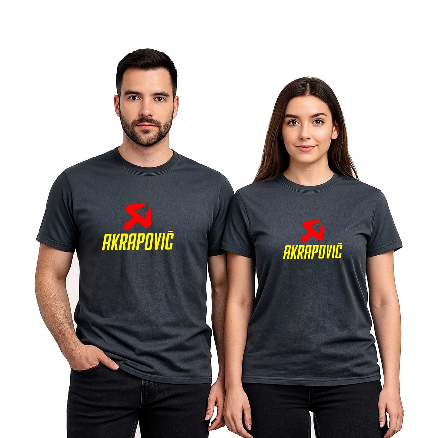 Akrapovic Sevgili Çift Renkli Tişört