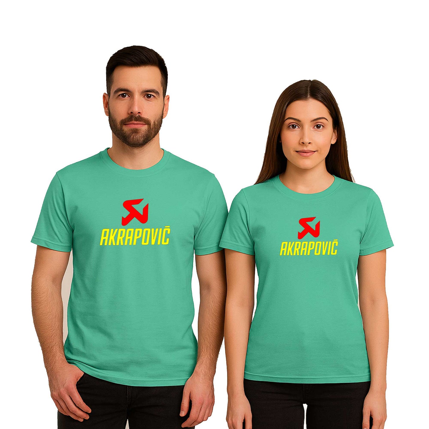 Akrapovic Sevgili Çift Renkli Tişört