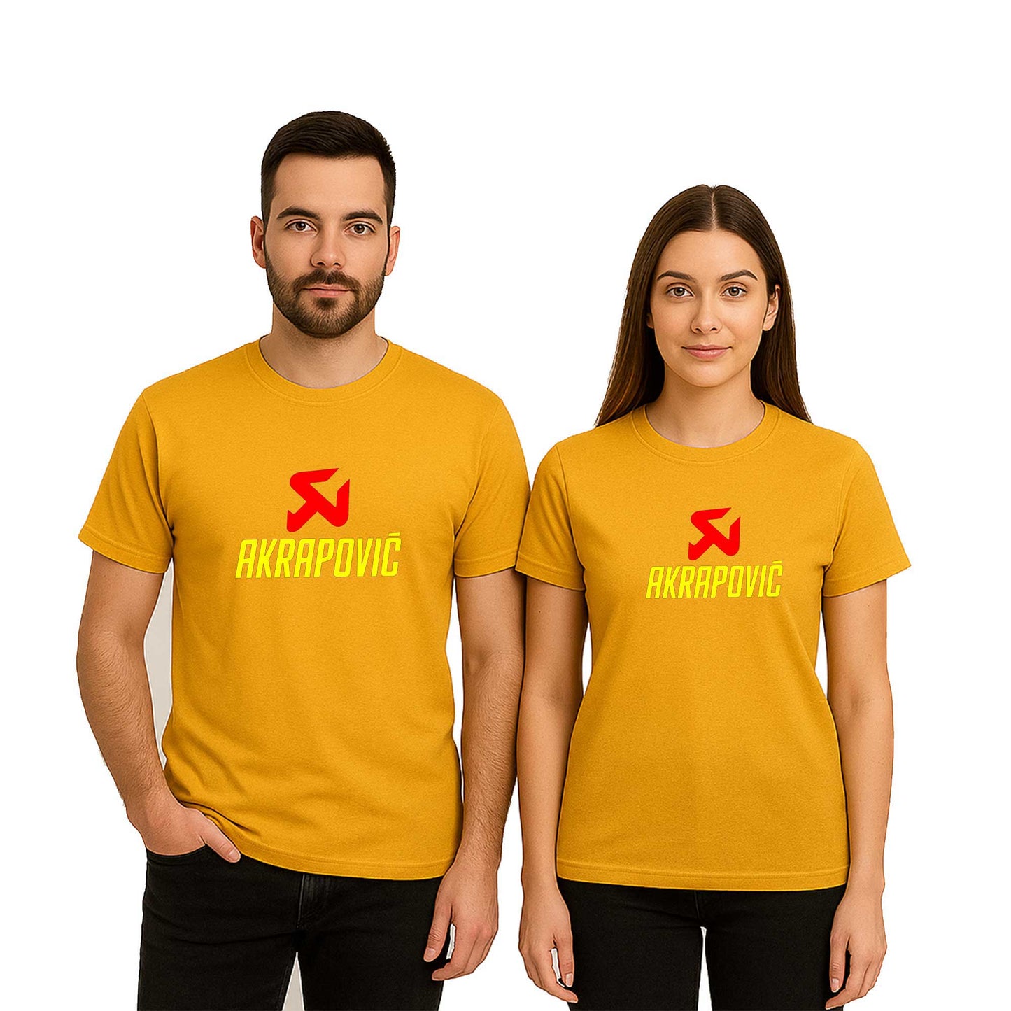 Akrapovic Sevgili Çift Renkli Tişört