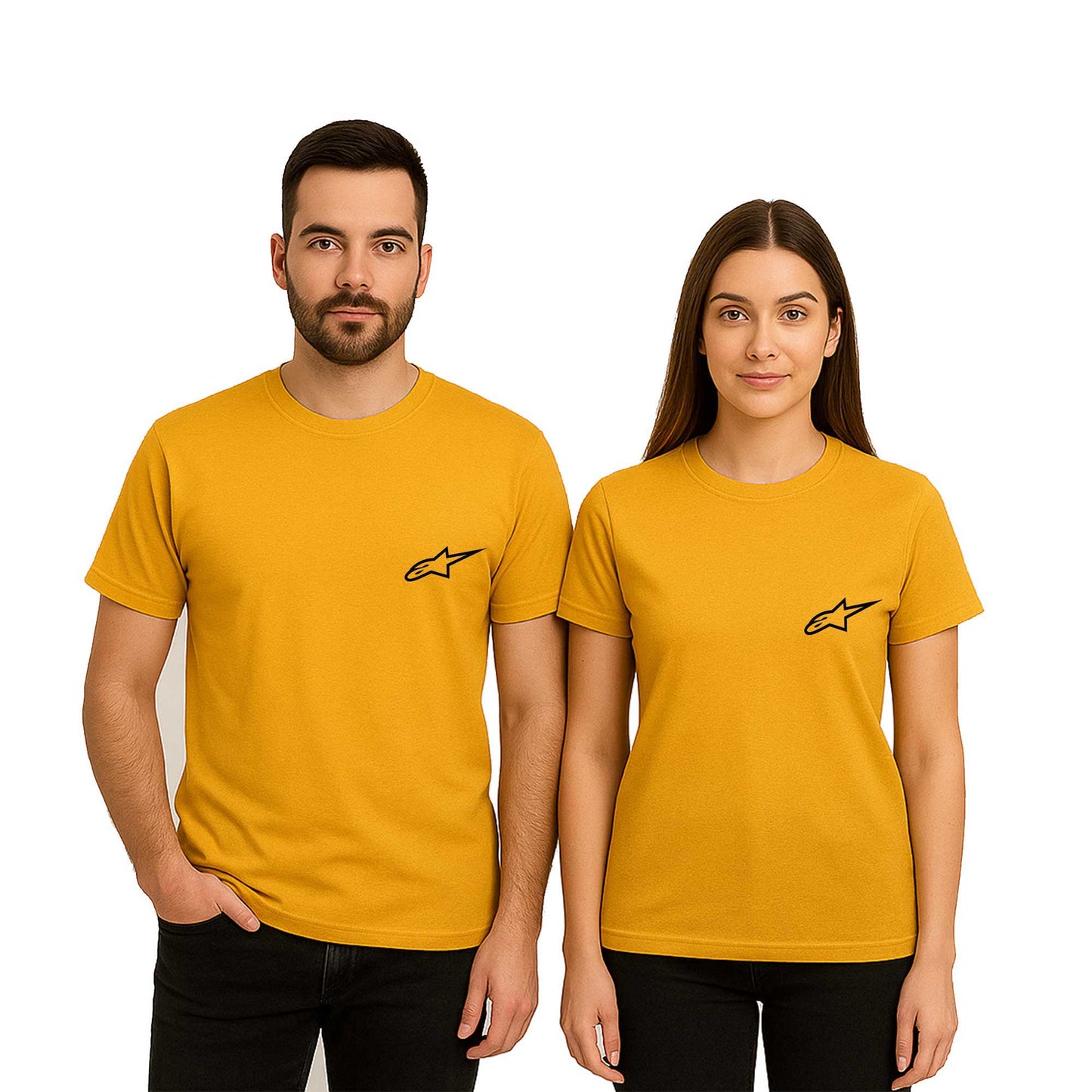 Alpinestars Logo Black Sevgili Çift Renkli Tişört