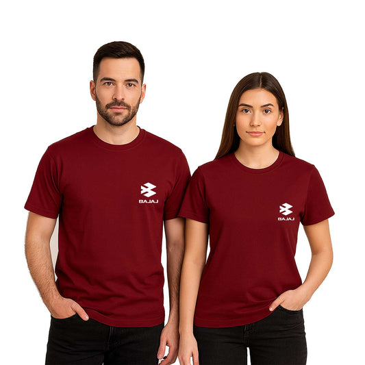 Bajaj White Logo Sevgili Çift Renkli Tişört