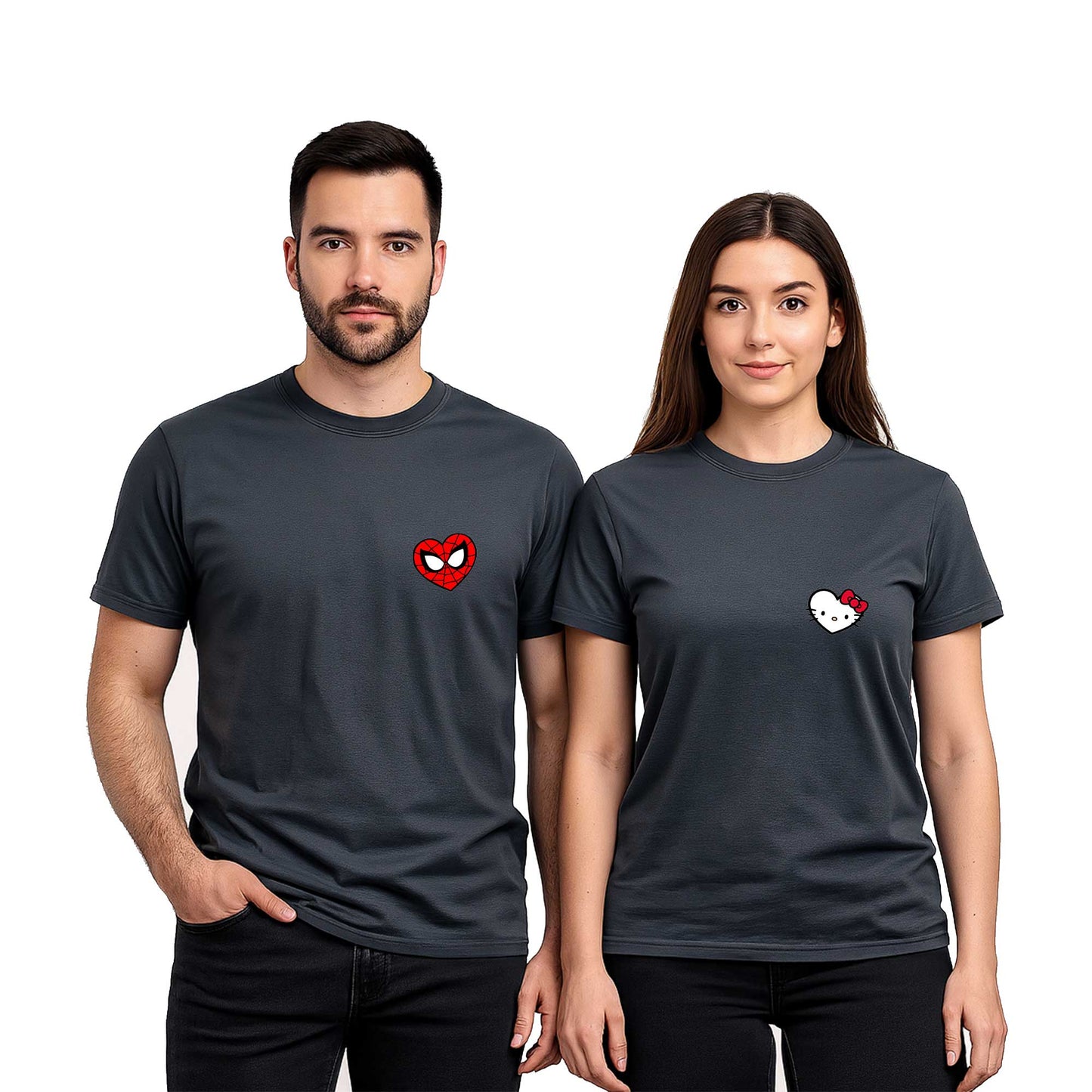 Hello Kitty Sevgili Çift Renkli Tişört