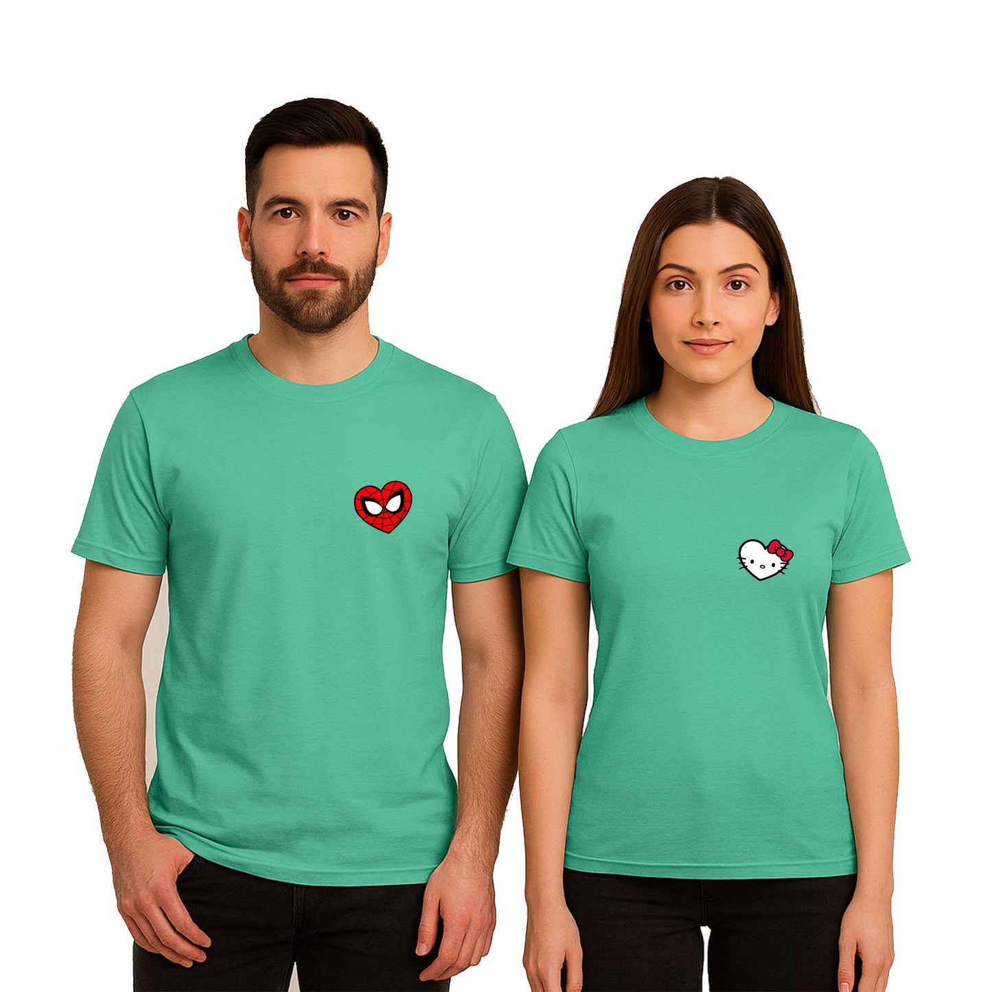 Hello Kitty Sevgili Çift Renkli Tişört