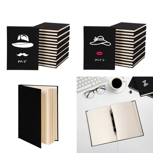 Mr. And Mrs. Hat Sevgili Çift Kanvas Defter