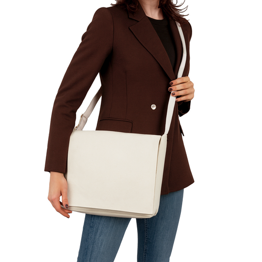 Postacı Çantası Kanvas Krem Renk Tasarla