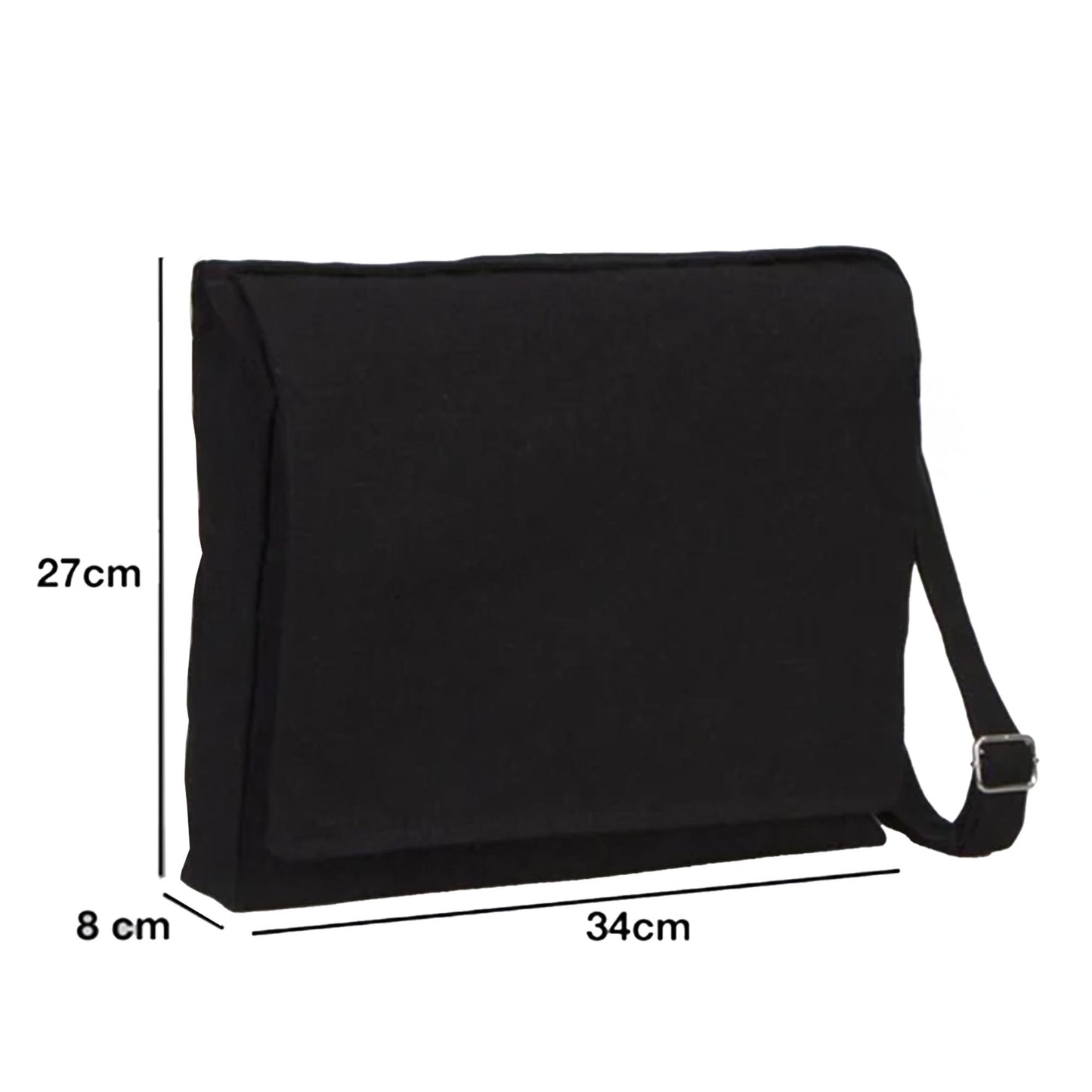 Postacı Çantası Kanvas Siyah Renk Tasarla