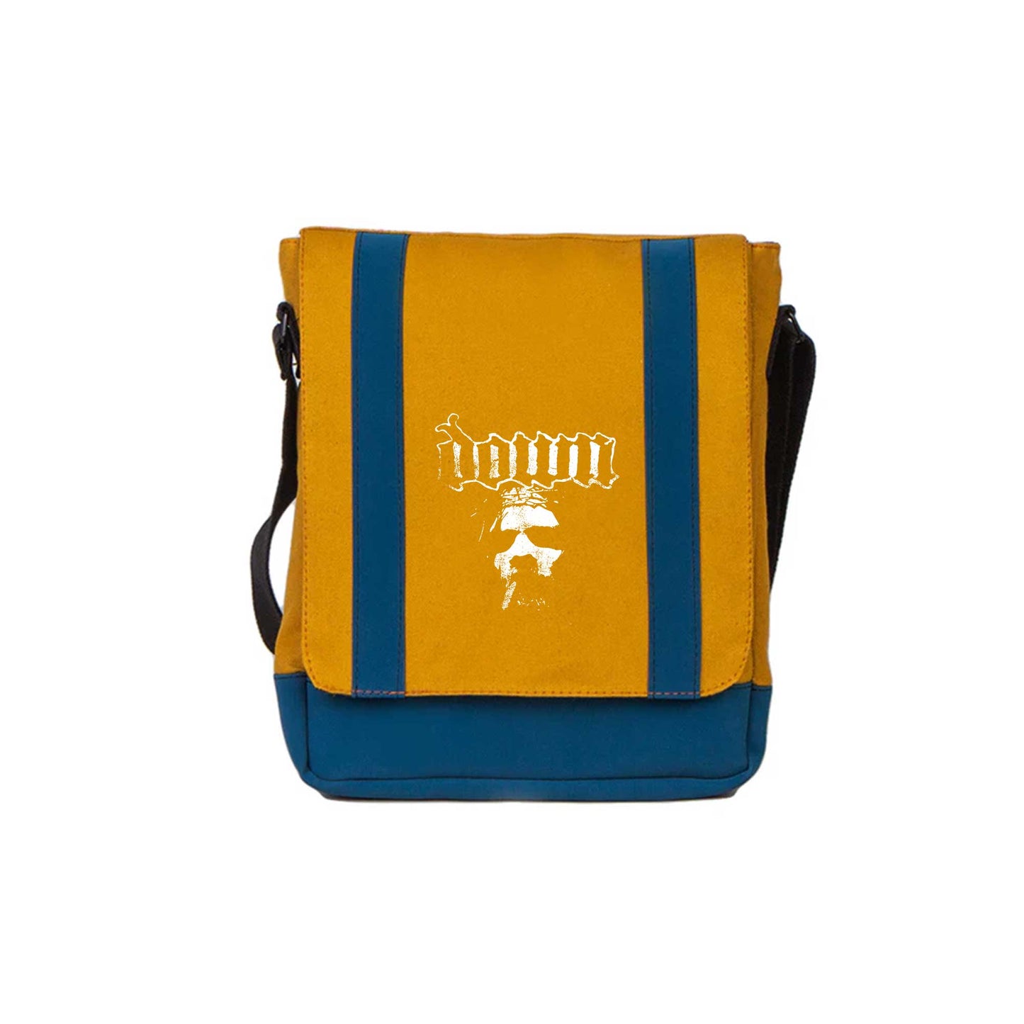 Down Jesus Face Sarı Heybe Çantası