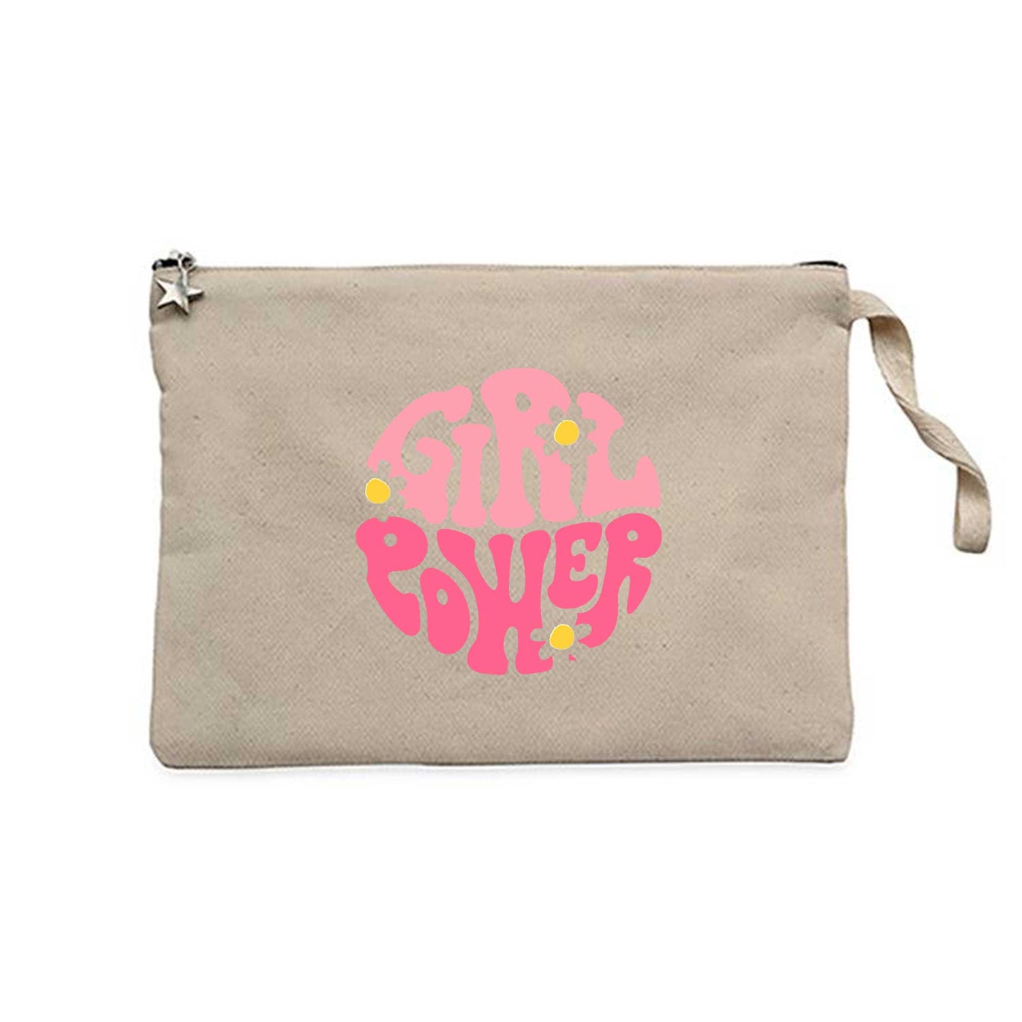 Girl Power Krem Clutch Astarlı Cüzdan / El Çantası