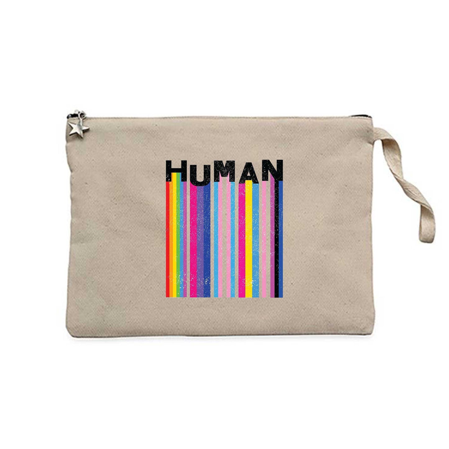 Human Krem Clutch Astarlı Cüzdan / El Çantası