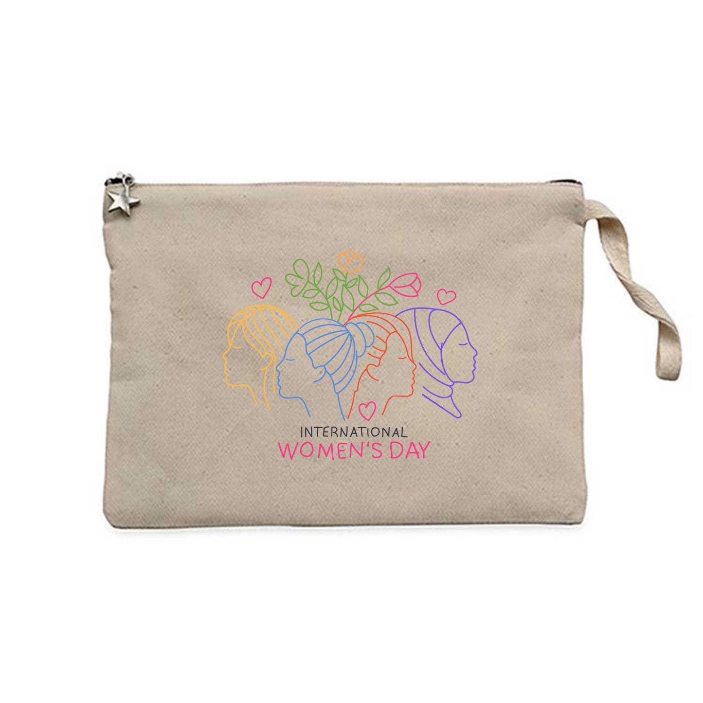 International Women'S Day Krem Clutch Astarlı Cüzdan / El Çantası