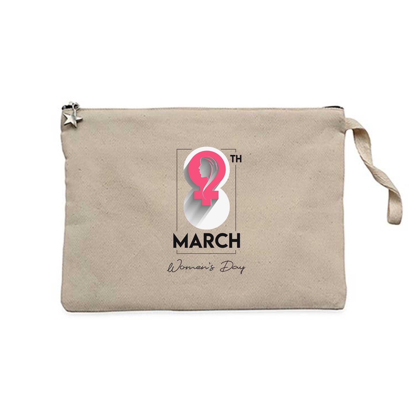 8 th March Krem Clutch Astarlı Cüzdan / El Çantası