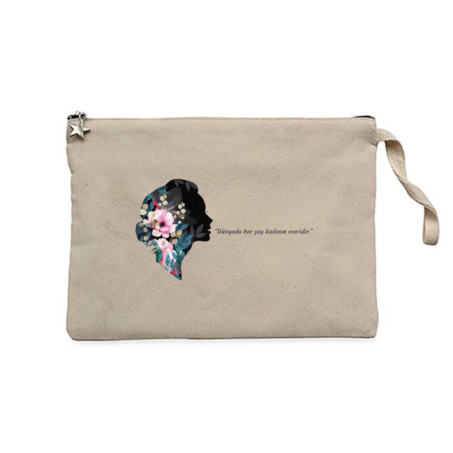 Kadının Eseri Krem Clutch Astarlı Cüzdan / El Çantası