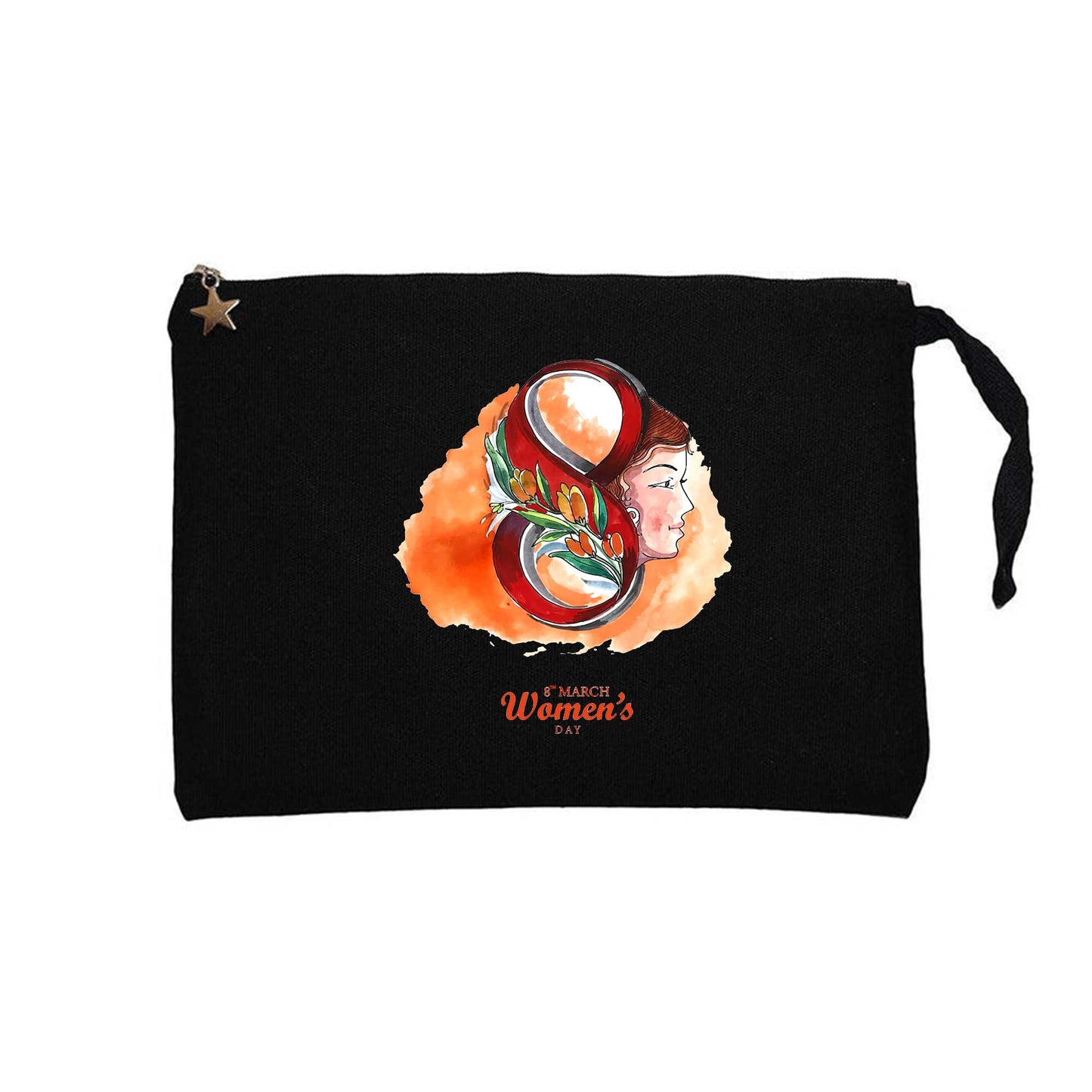 Kadın Ruhunun Zarafeti Siyah Clutch Astarlı Cüzdan / El Çantası