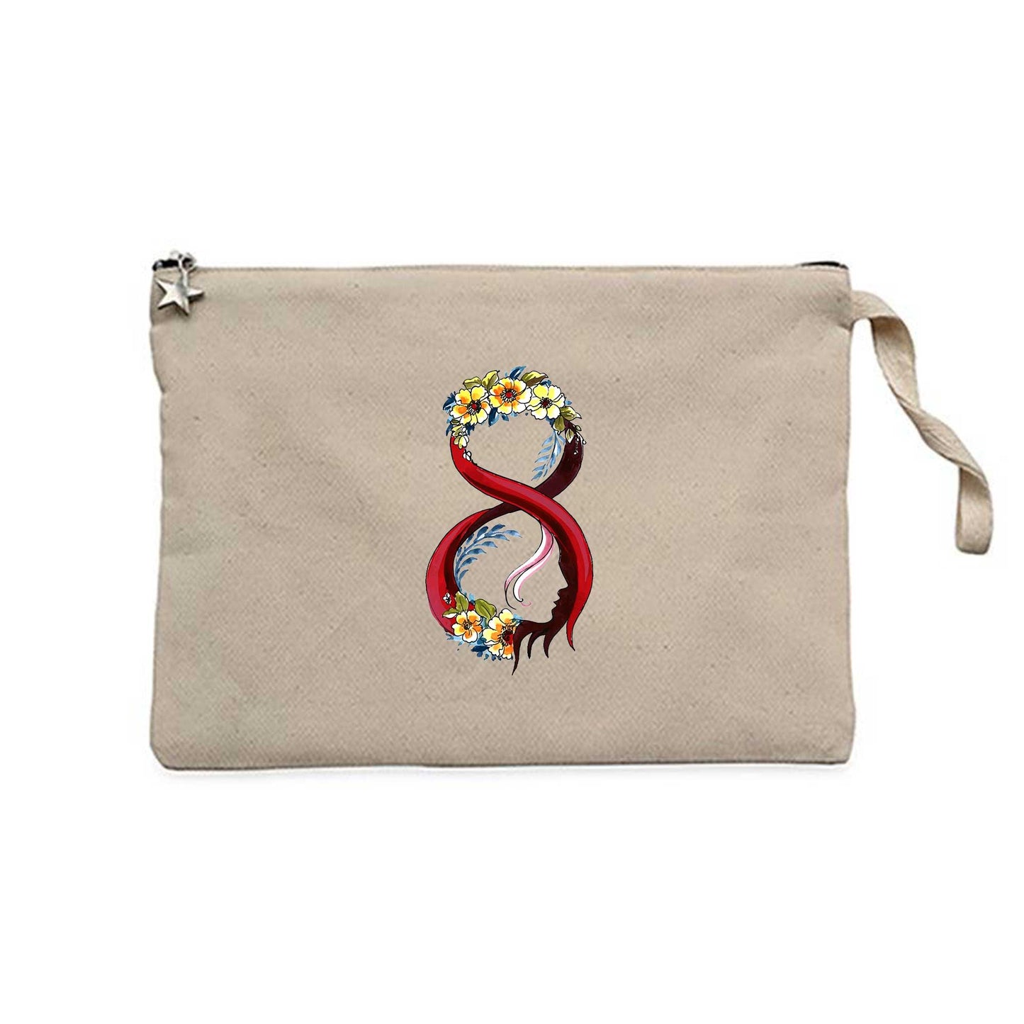 Women’s Day Özel Krem Clutch Astarlı Cüzdan / El Çantası