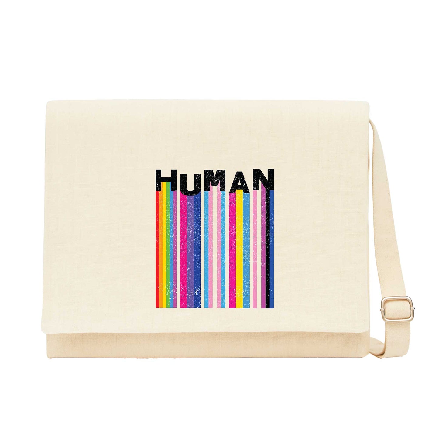 Human Krem Kanvas Postacı Çantası