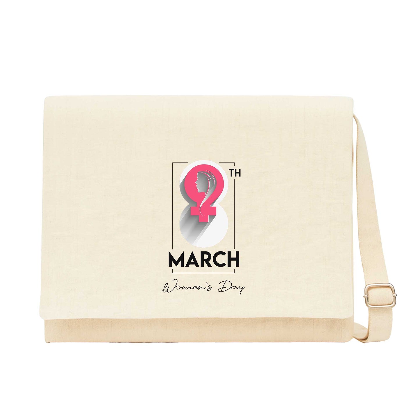 8 th March Krem Kanvas Postacı Çantası