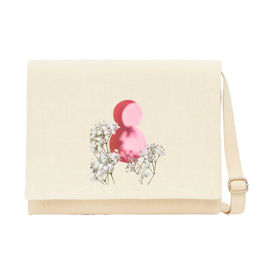 Soft Floral 8 March Krem Kanvas Postacı Çantası