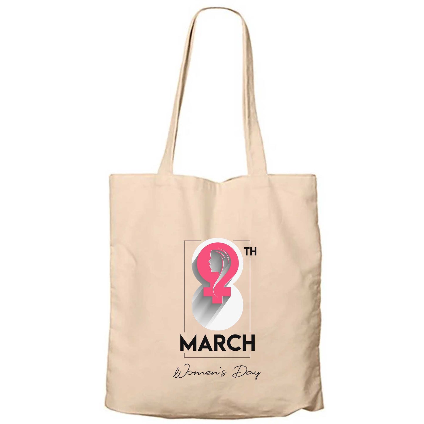 8 th March Fermuarlı Bez Çanta Gabardin