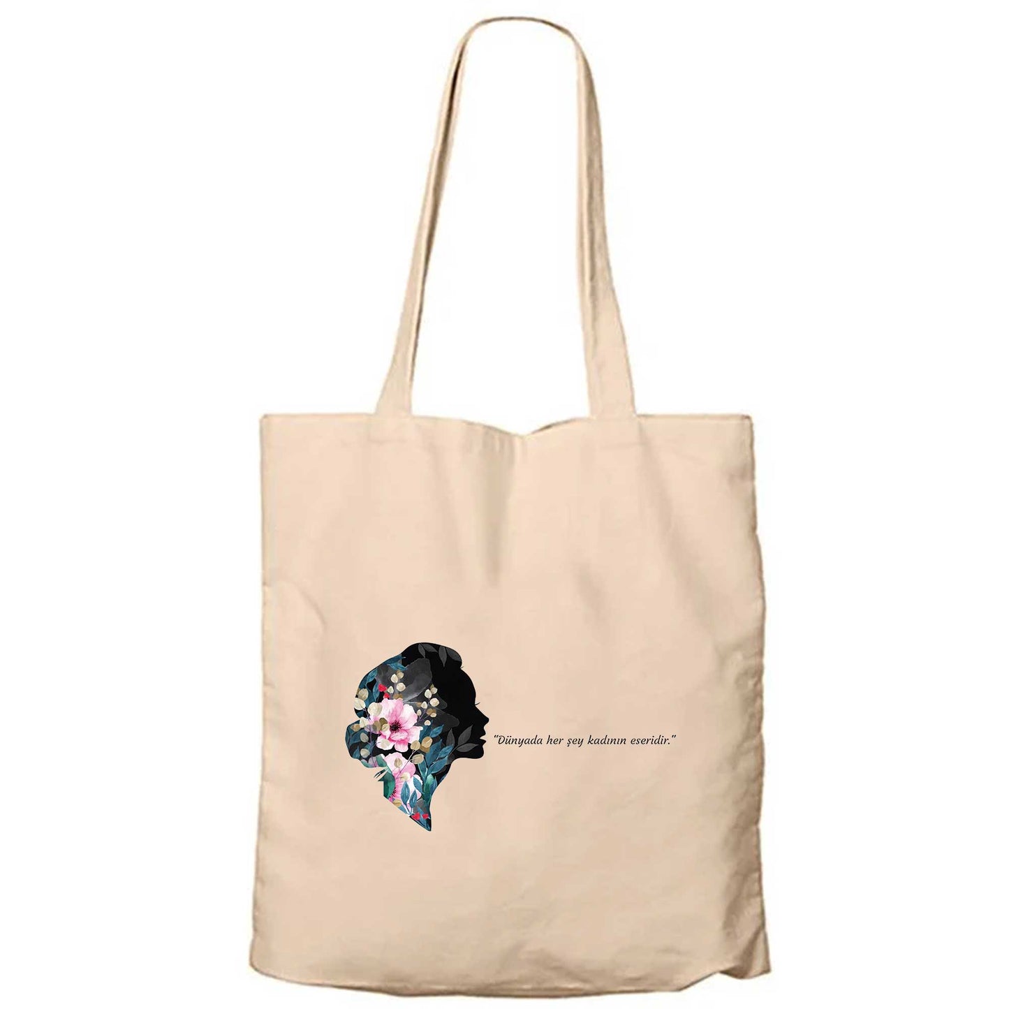 Kadının Eseri Fermuarlı Bez Çanta Gabardin
