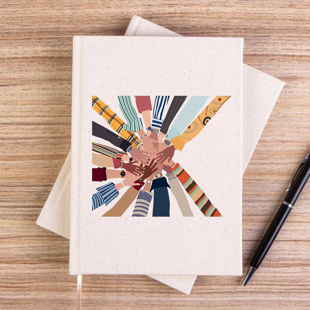 Kadın Dayanışması Krem Çizgisiz Kanvas Defter