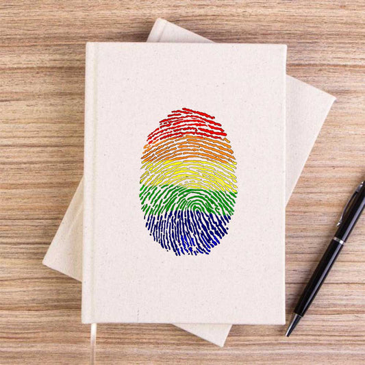 Renkli Dna Krem Çizgisiz Kanvas Defter