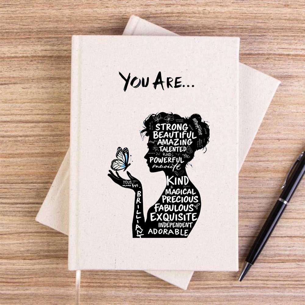 You Are Krem Çizgisiz Kanvas Defter
