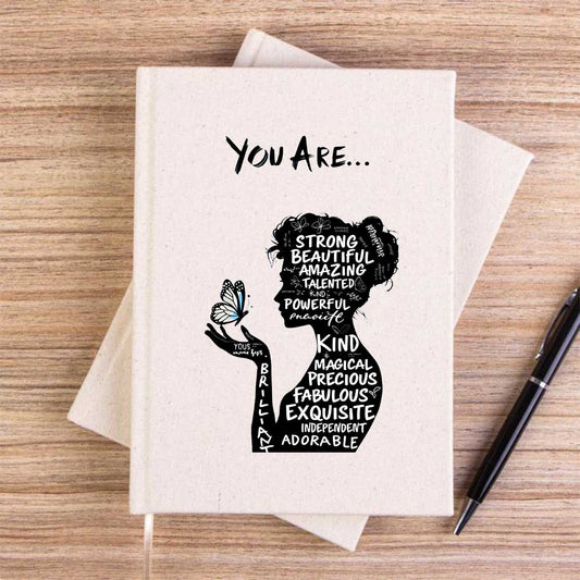 You Are Krem Çizgisiz Kanvas Defter