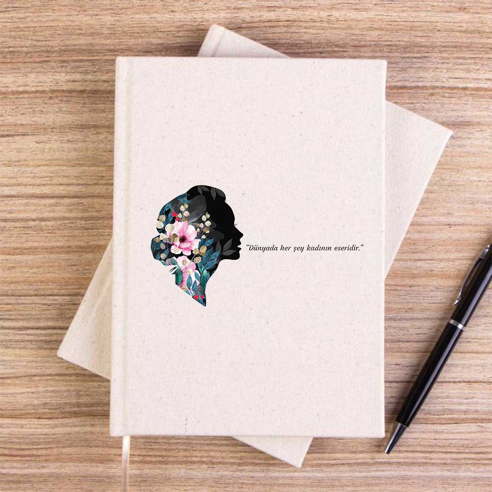 Kadının Eseri Krem Çizgisiz Kanvas Defter