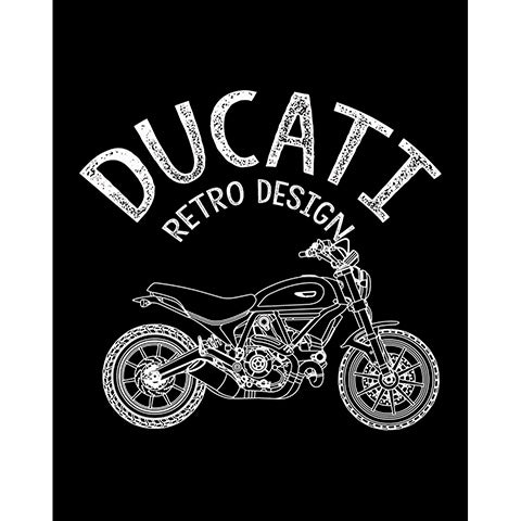 Ducati Retro Design Büyük Sırt Patch Yama