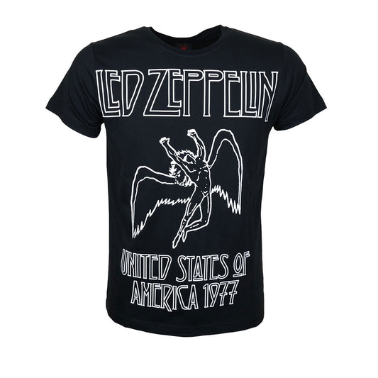 Led Zeppelin United States Of America 1977 Siyah Tişört