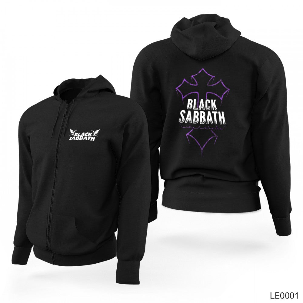 Black Sabbath Siyah Fermuarlı Limited Edition Kapşonlu Sweatshirt