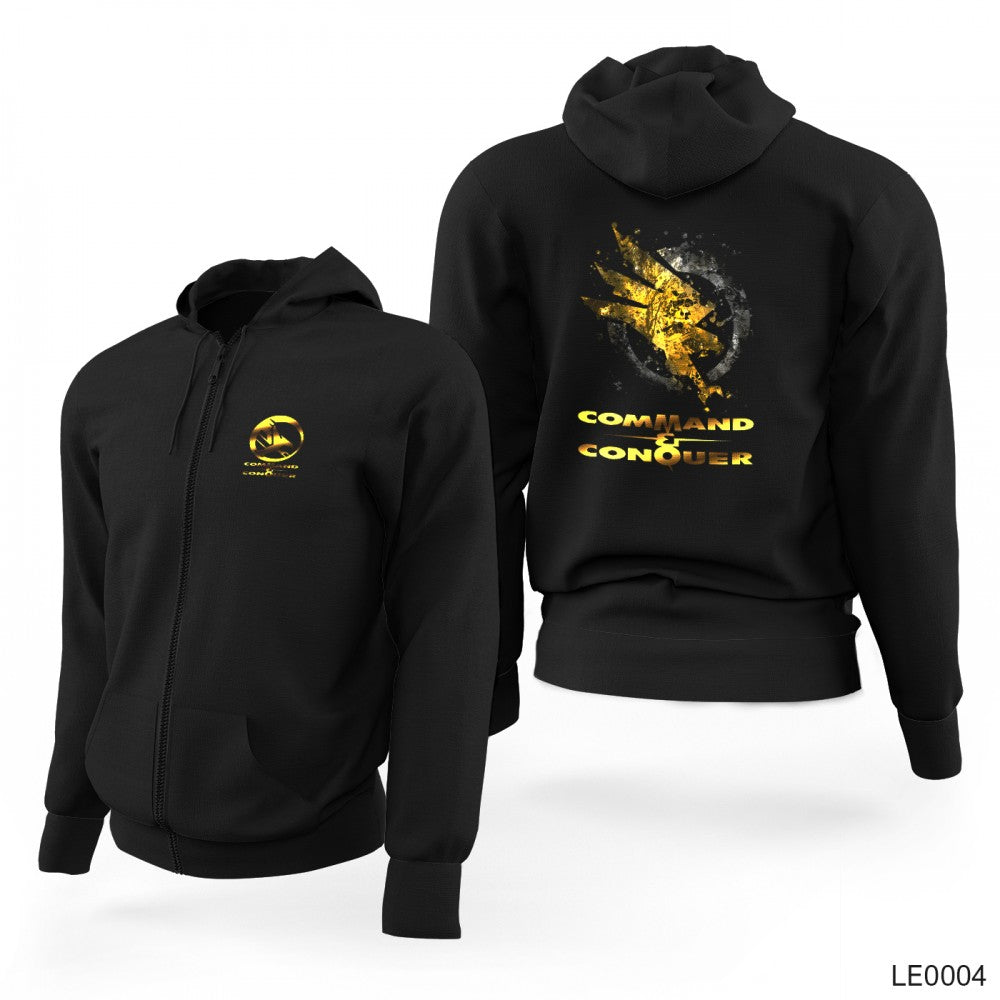 Command & Conquer Siyah Fermuarlı Limited Edition Kapşonlu Sweatshirt