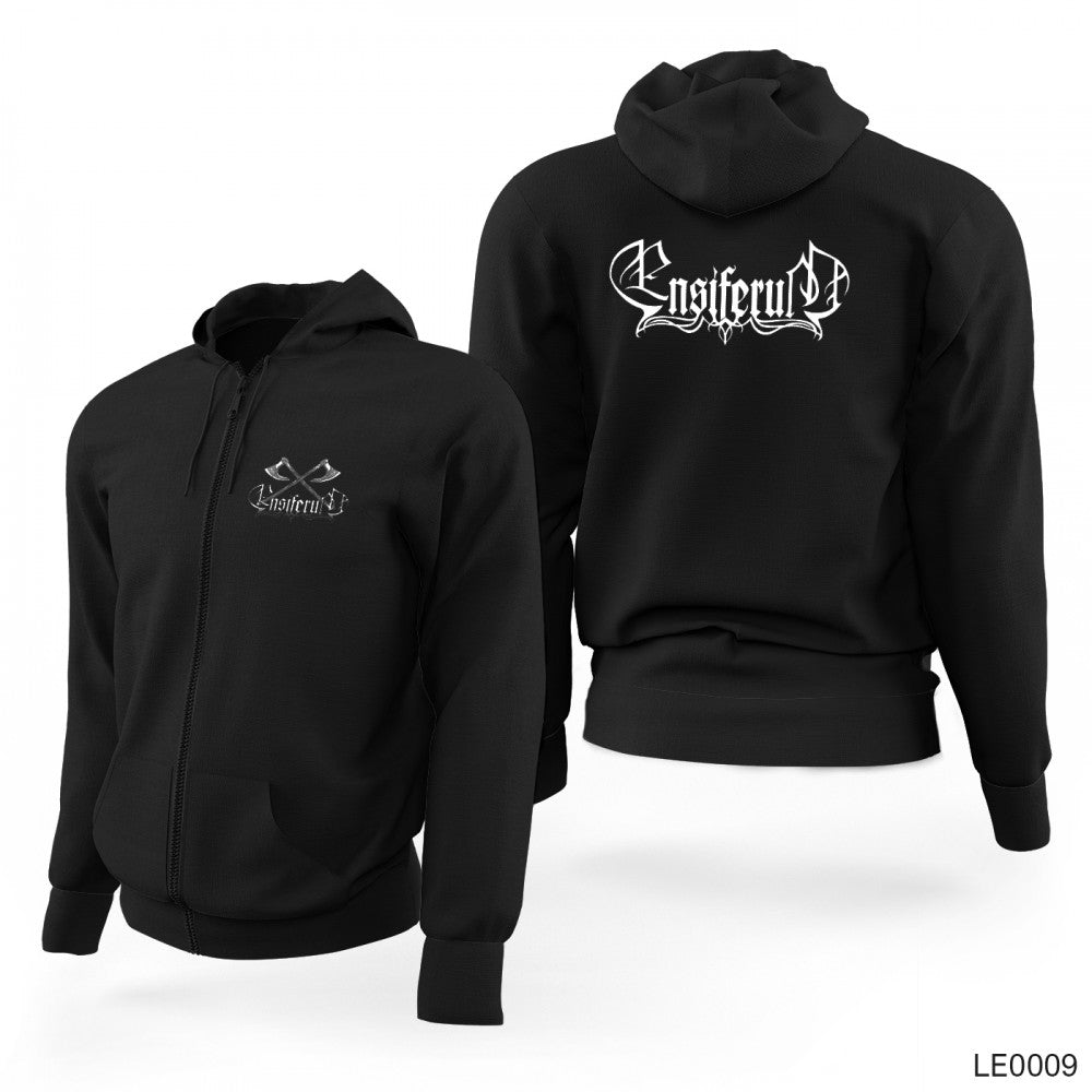 Ensiferum Siyah Fermuarlı Limited Edition Kapşonlu Sweatshirt