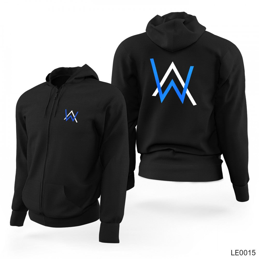 Alan Walker Siyah Fermuarlı Limited Edition Kapşonlu Sweatshirt