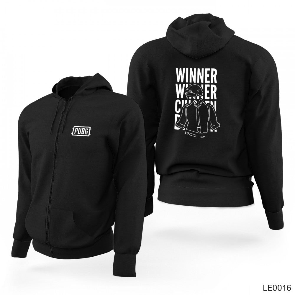 Pubg Siyah Fermuarlı Limited Edition Kapşonlu Sweatshirt