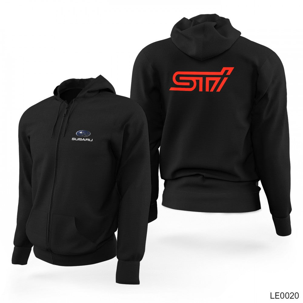 Subaru Siyah Fermuarlı Limited Edition Kapşonlu Sweatshirt