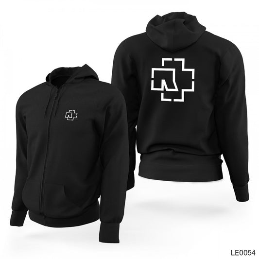 Rammstein Siyah Fermuarlı Limited Edition Kapşonlu Sweatshirt